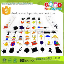 Continuou a vender brinquedos de madeira puzzle OEM shadow match puzzle pré-escolar brinquedos MDD-1031